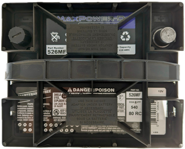 Maxpower-D 526MF 12V 540 CCA Maintenance-Free Auto Battery (Group 26)