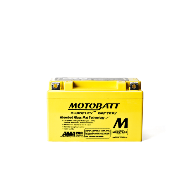 MotoBatt MBTX7ABS 7Ah 105 CCA AGM Battery bundle with NOCO GENIUS1 6V/12V 1A Charger