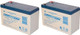 Power-Sonic PS-1270F1 12V 7Ah F1 AGM Rechargeable Batteries - 2 Pack