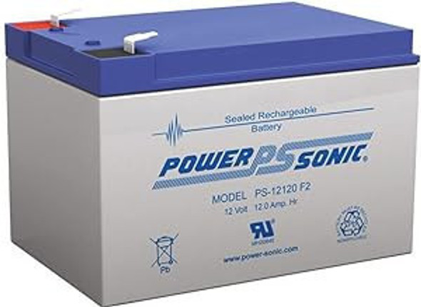 Power-Sonic PS-12120F2 12V 12Ah AGM Battery - 10 Pack