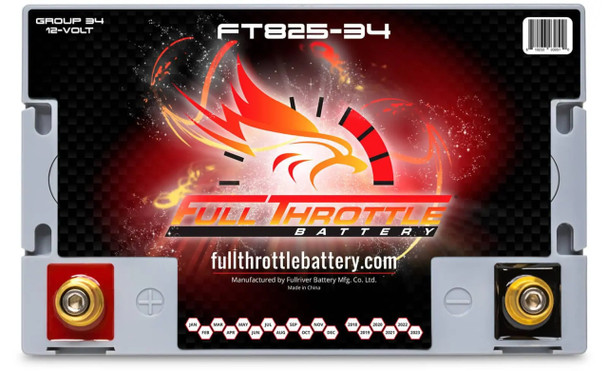 Fullriver FT825-34 65Ah 825 CCA AGM Battery bundle with NOCO GENIUS1 6V/12V 1A Charger