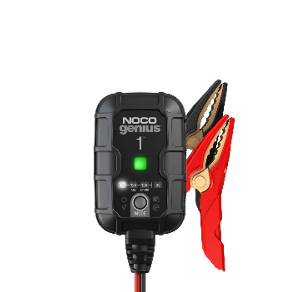 MotoBatt MBT12B4 11Ah AGM Battery bundle with NOCO GENIUS1 6V/12V 1A Charger