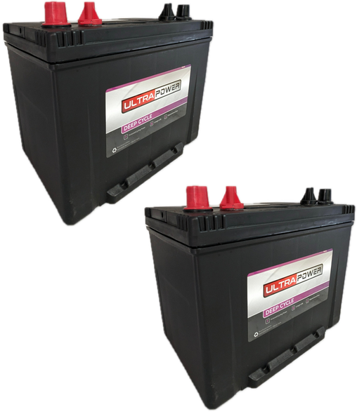 ULTRAPOWER EV24 12V 625 MCA Maintenance-Free Marine Battery (Group 24) - 2 Pack