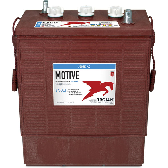 Trojan Motive J305E-AC 6V 305Ah Deep Cycle Flooded Battery (Group 902 305)