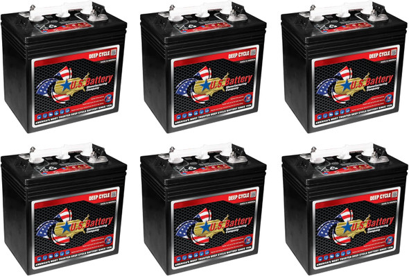 U.S. Battery US-1800-XC2 6V 208Ah Deep Cycle Flooded Battery (Group GC2) - 6 Pack