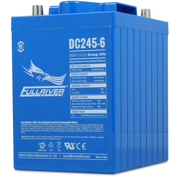 Fullriver DC245-6 6V 245Ah Deep Cycle AGM Battery (Group DIN)