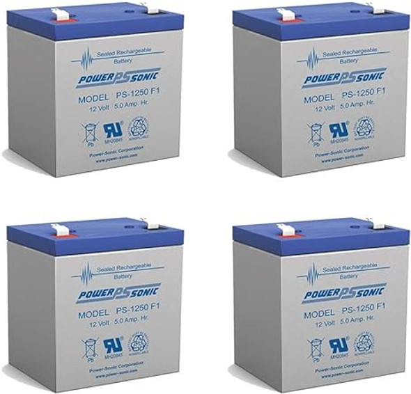 Power-Sonic 12V 5Ah Replacement for Genesis Datasafe NPX-25TFR - 4 Pack