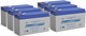 Power-Sonic PS-1270F2 12V 7Ah F2 AGM Rechargeable Battery - 6 Pack