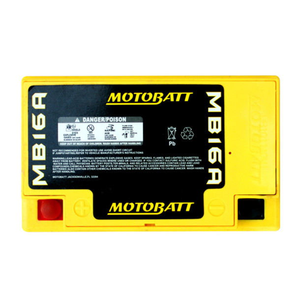 MotoBatt MB16A AGM Replacement Battery for Shadow Spirit 1985-1997, VT1100C2 A.C.E. 1995-1999, Vt750C 1983, Vt700C 1984-1985, T 1100Cc 1998-2000 HYB16AA HYB16A-AB