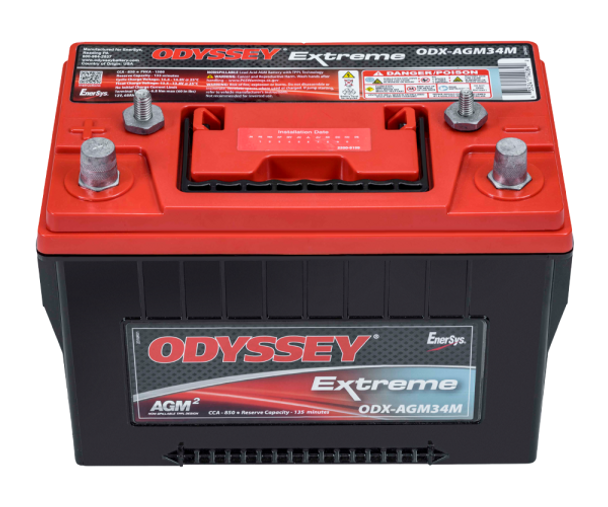Odyssey Extreme ODX-AGM34M 12V AGM Marine Dual Purpose Battery (Group 34M)