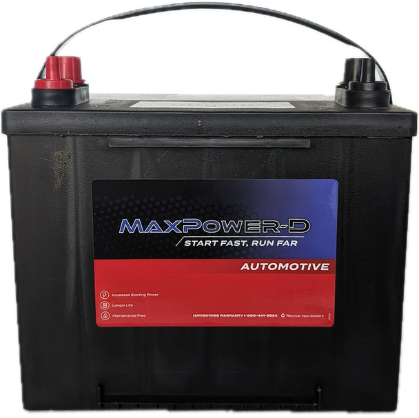 Maxpower-D 624MF 12V 650 CCA Maintenance-Free Auto Battery (Group 24)