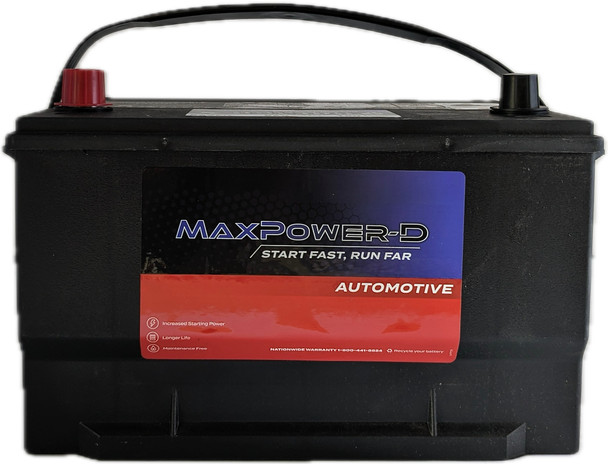 Maxpower-D 665MF 12V 850 CCA Maintenance-Free Auto Battery (Group 65)