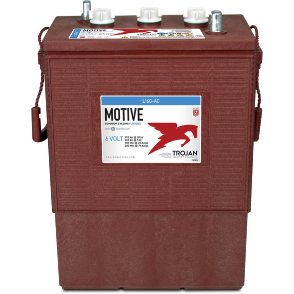Trojan Motive L16G-AC 6V 390Ah Deep Cycle Flooded Battery (Group 903 L16)