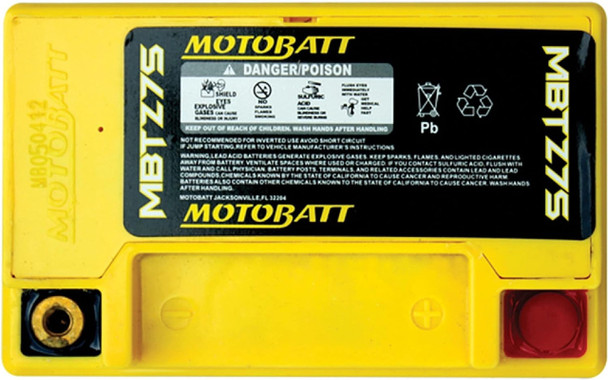 MotoBatt MHTX16 16.5Ah Hybrid Lithium Battery bundle with MotoBatt PDCT1 12V/6V 1A Charger