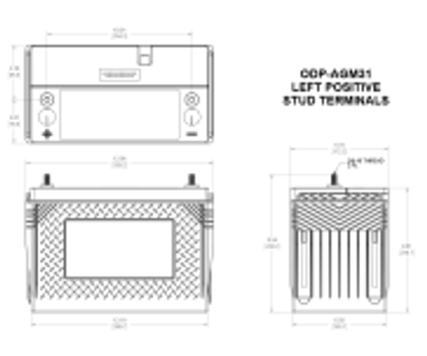 Odyssey Performance ODP-AGM31 925 CCA AGM Battery (Group 31)