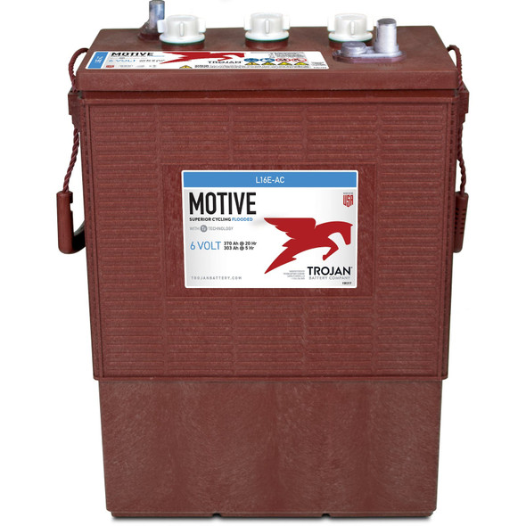 Trojan Motive L16E-AC 6V 375Ah Deep Cycle Flooded Battery (Group 903 L16)