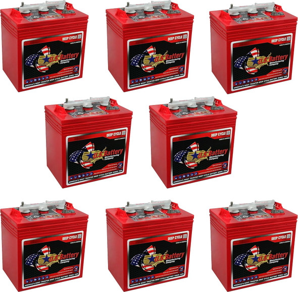 U.S. Battery US-2200-XC2 6V 216Ah Deep Cycle Flooded Battery (Group GC2) - 8 Pack