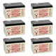 Interstate DCM0012 Replacement Wheelchair Scooter Battery 12V 12Ah NP12-12TFR - 6 Pack