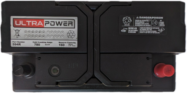ULTRAPOWER 594R 12V 780 CCA Maintenance-Free Auto Battery (Group 94R)