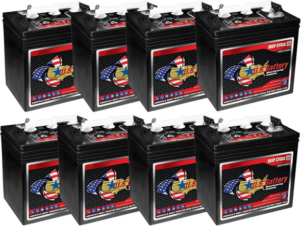 U.S. Battery US-1800-XC2 6V 208Ah Deep Cycle Flooded Battery (Group GC2) - 8 Pack