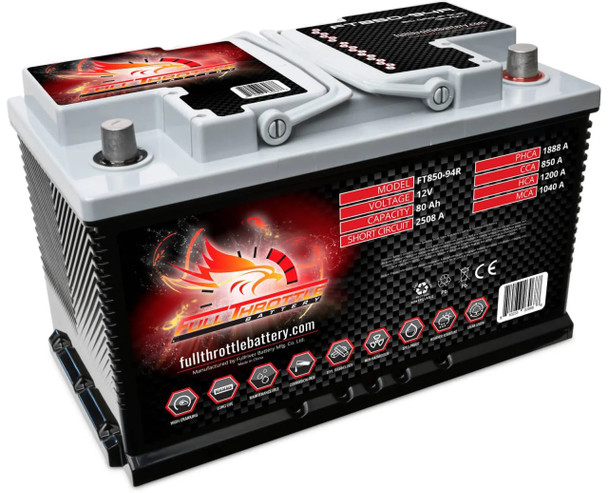 Fullriver FT850-94R 85Ah 850 CCA AGM Battery (Group 94R) bundle with NOCO GENIUS1 6V/12V 1A Charger