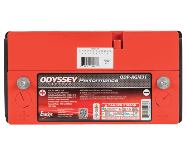 Odyssey Performance ODP-AGM31 925 CCA AGM Battery (Group 31)