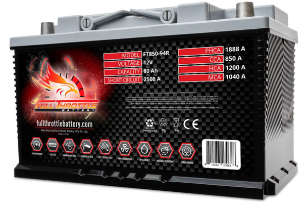 Fullriver FT850-94R 85Ah 850 CCA AGM Battery (Group 94R) bundle with NOCO GENIUS1 6V/12V 1A Charger