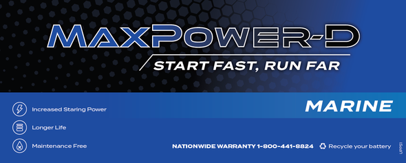 Maxpower-D DP31DT 12V 700 CCA Marine/RV Battery (Group 31DT)