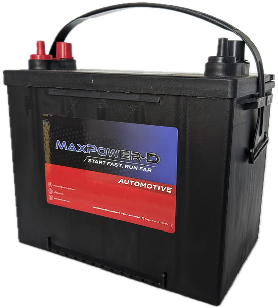 Maxpower-D 624MF 12V 650 CCA Maintenance-Free Auto Battery (Group 24)