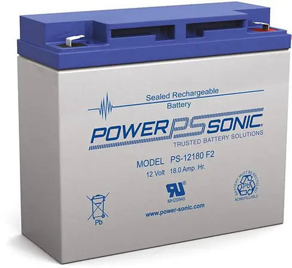 Power-Sonic PS-12180 NB 12V 18Ah AGM Rechargeable Battery - 4 Pack
