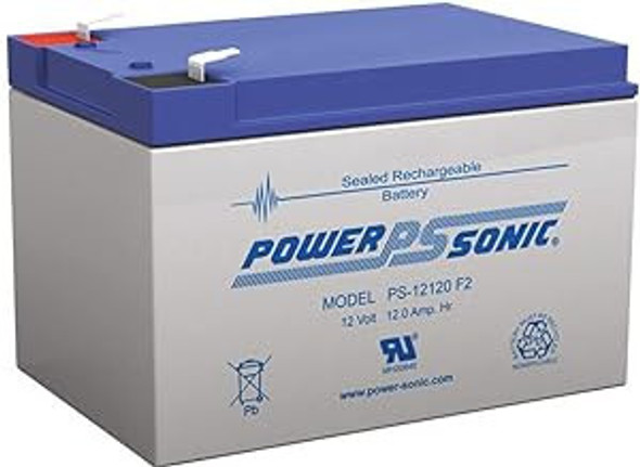 Power-Sonic PS-12120F2 12V 12Ah AGM Battery - 3 Pack