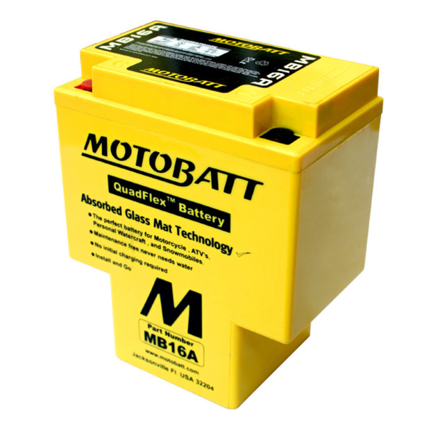 MotoBatt MB16A AGM Replacement Battery for Shadow Spirit 1985-1997, VT1100C2 A.C.E. 1995-1999, Vt750C 1983, Vt700C 1984-1985, T 1100Cc 1998-2000 HYB16AA HYB16A-AB