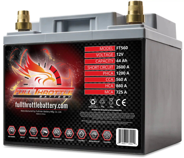 Fullriver Full Throttle FT560 44Ah 560 CCA AGM Battery (Group 26R)
