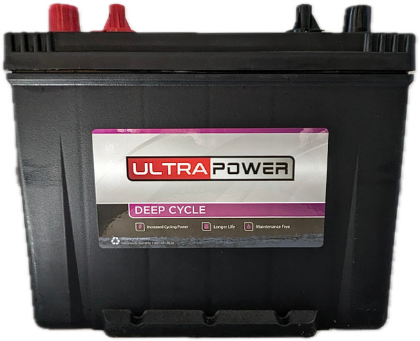 ULTRAPOWER EV24 12V 625 MCA Maintenance-Free Marine Battery (Group 24) - 4 Pack