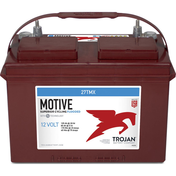 Trojan Motive 27TMX 12V 105Ah Marine/RV Dual Purpose Battery (Group 27)
